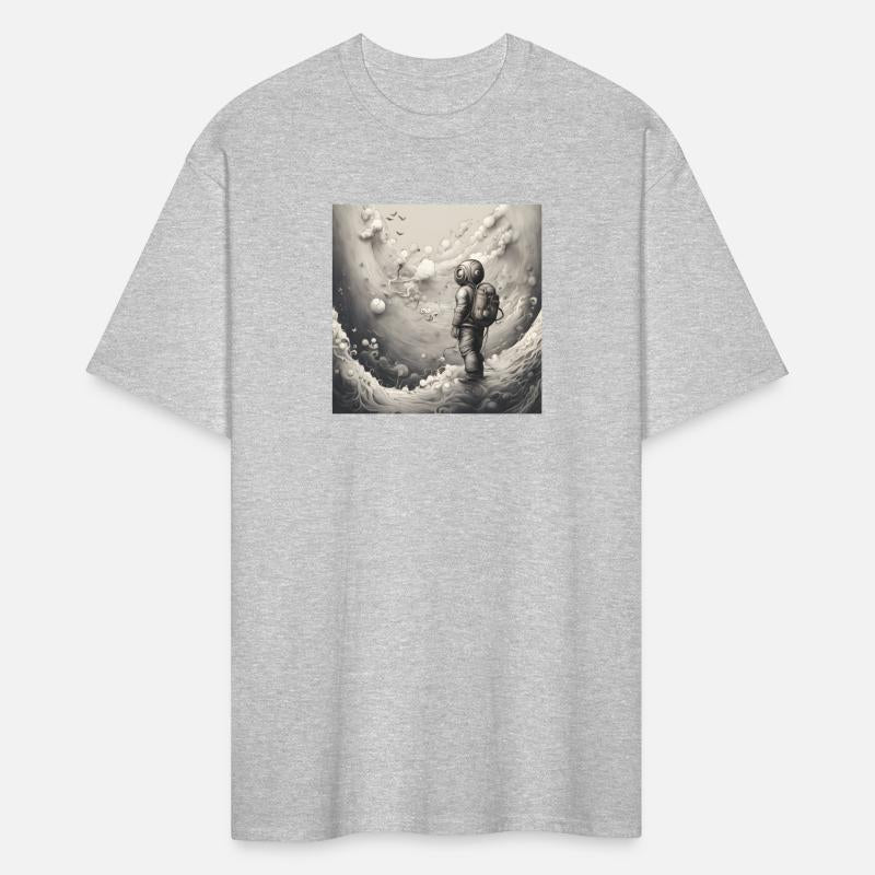 Galactic Explorer: Astronaut Standing on clouds