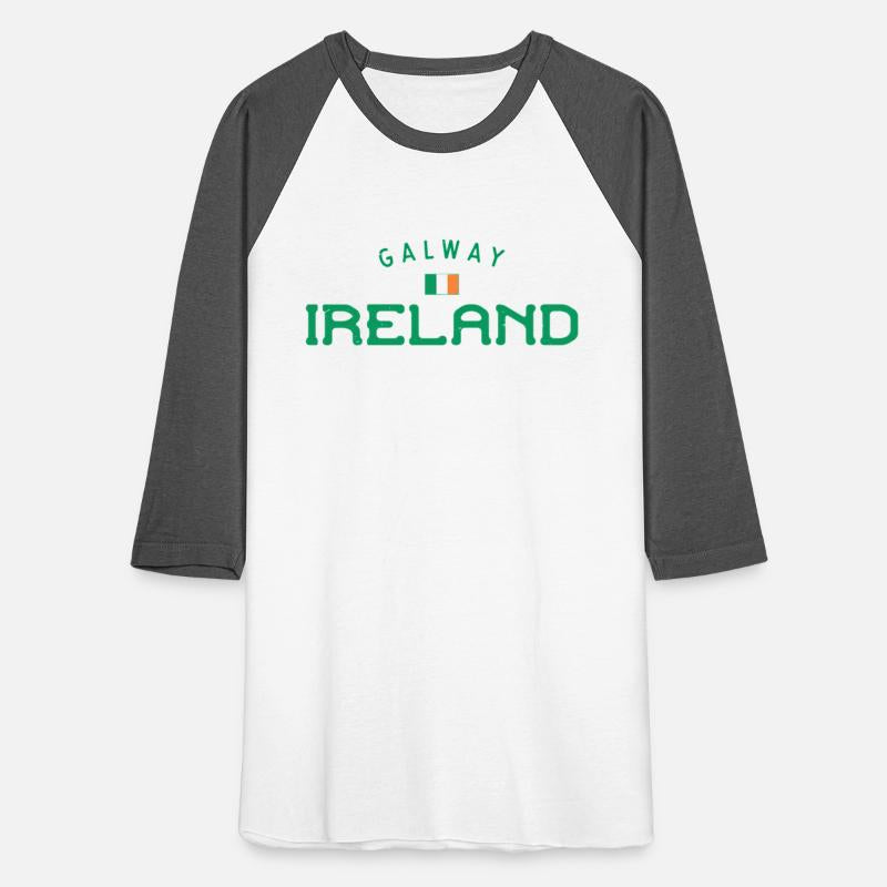 Galway Ireland With Distressed Irish Flag