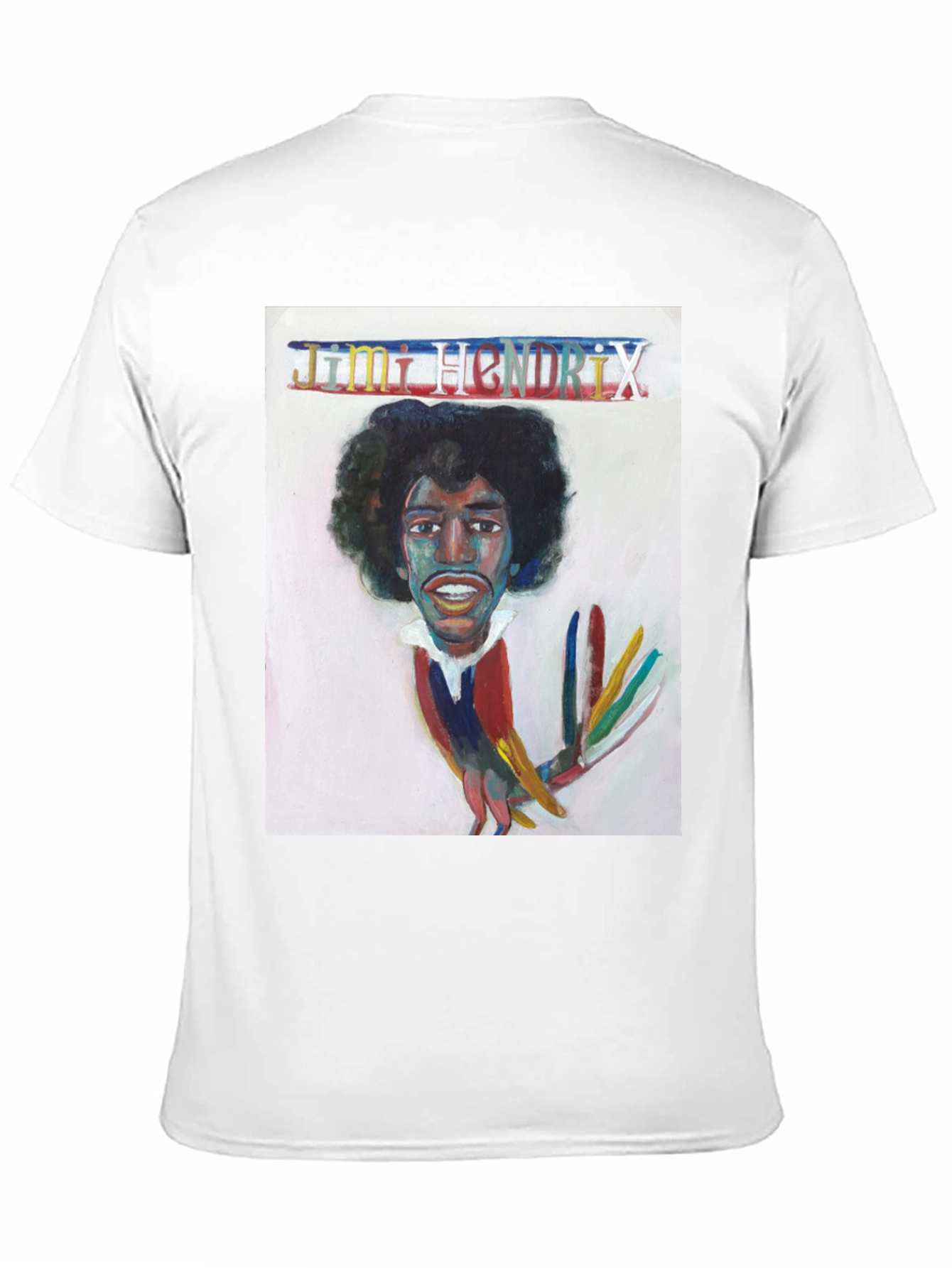 Jimi Hendrix Graphic Print Black T-Shirt