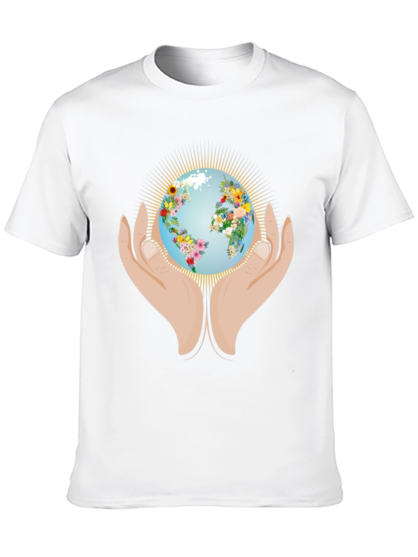 Earth Day Floral Globe Graphic T-Shirt