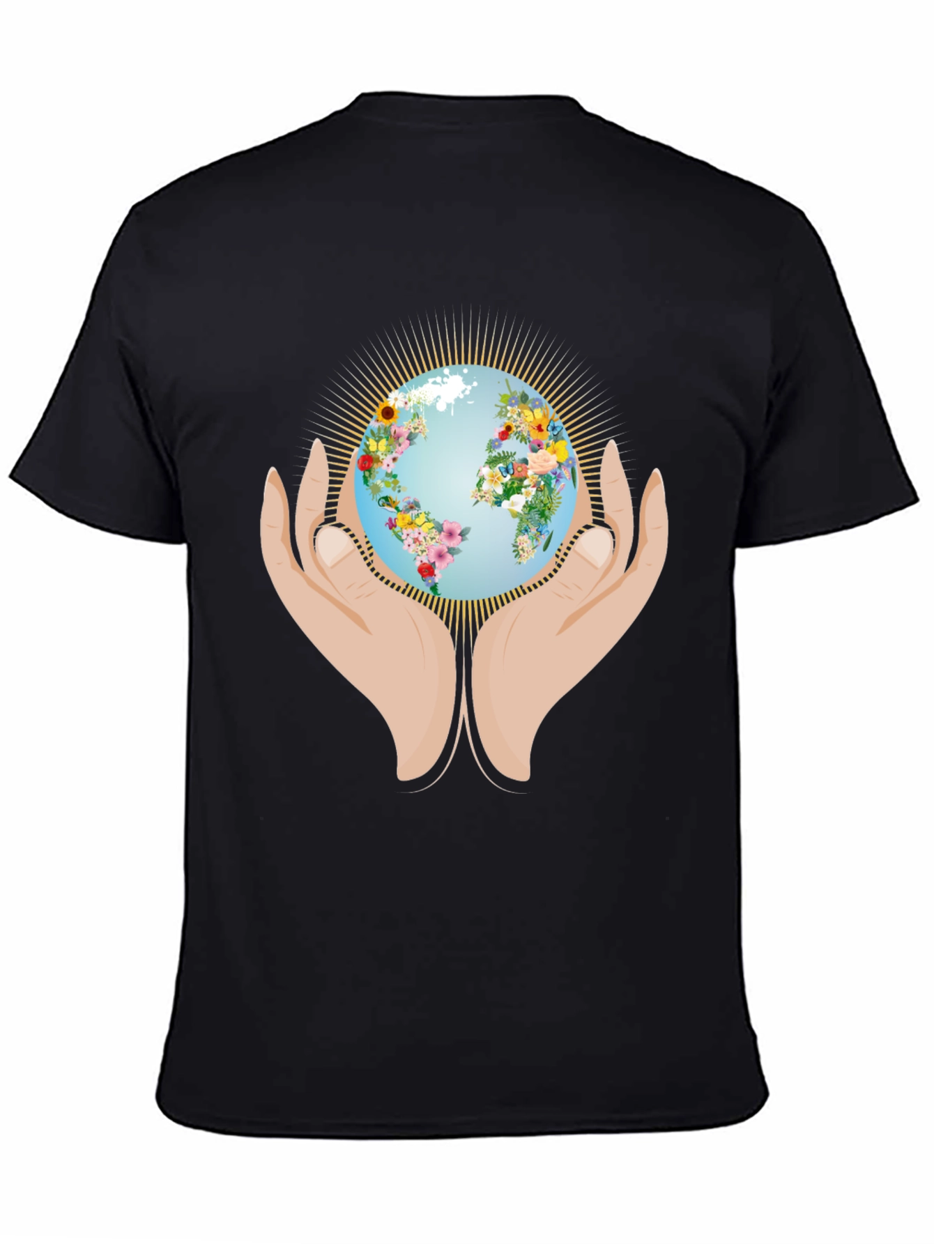 Earth Day Floral Globe Graphic T-Shirt