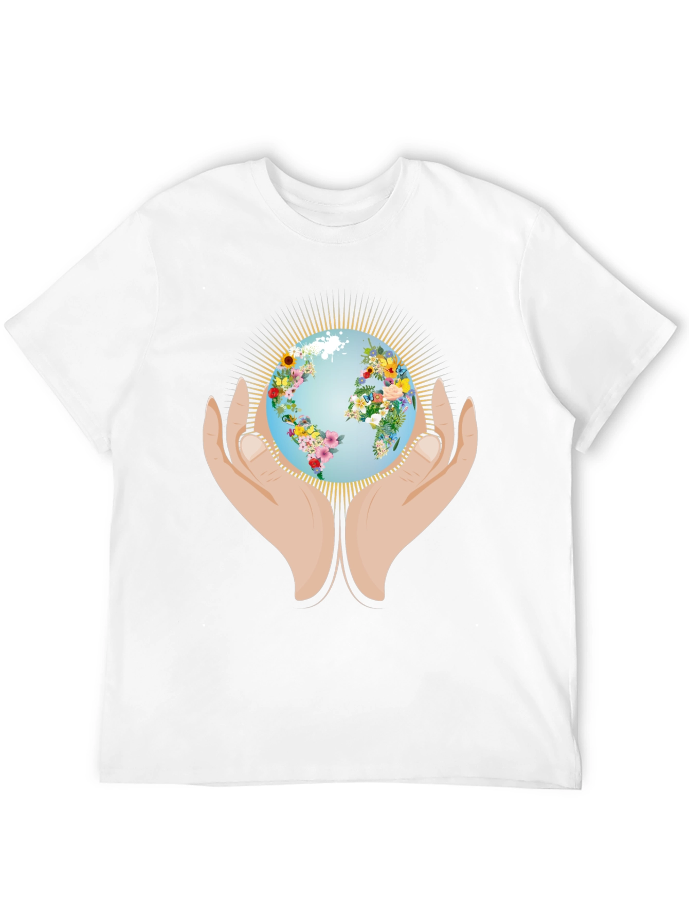 Earth Day Floral Globe Graphic T-Shirt