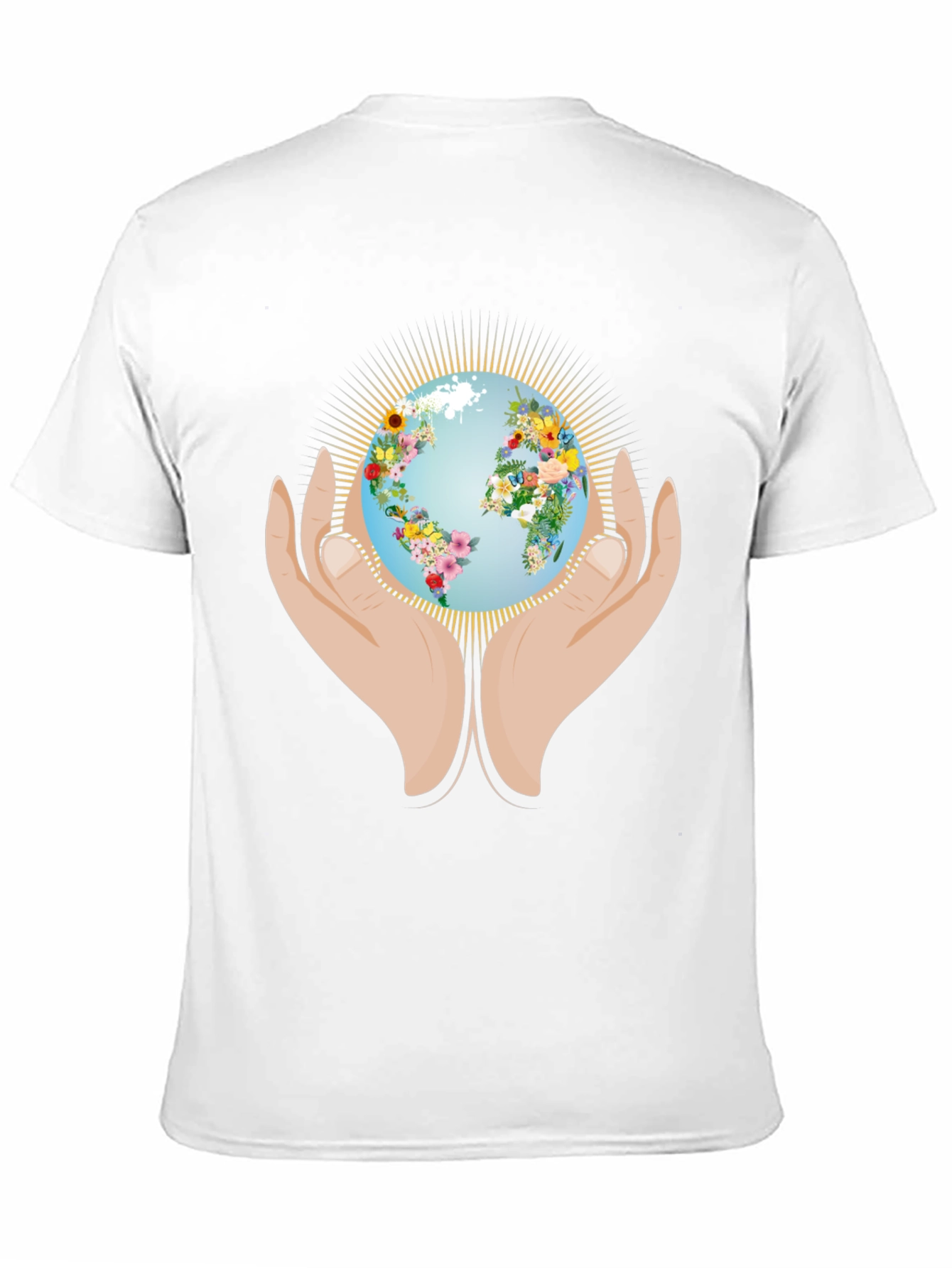 Earth Day Floral Globe Graphic T-Shirt