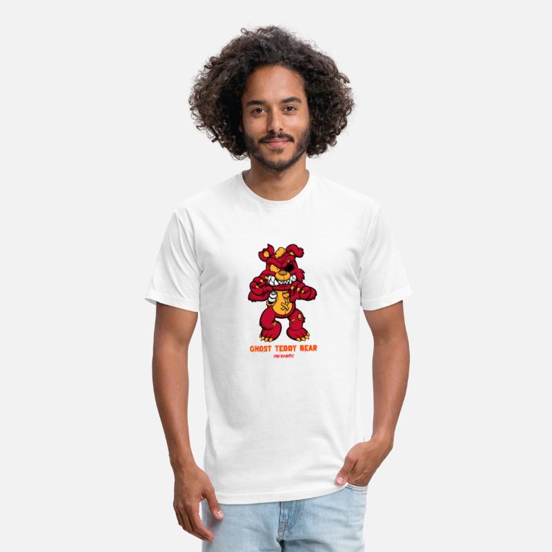 Ghost teddy bear design comics style