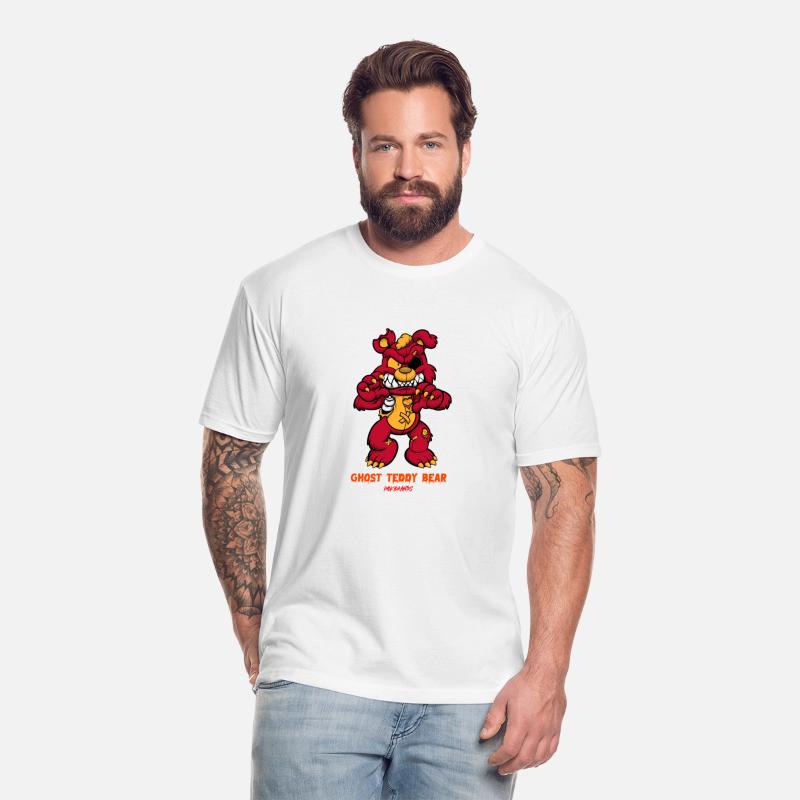 Ghost teddy bear design comics style