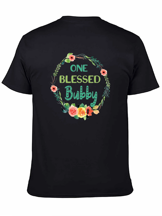 One Blessed Bubby T-Shirt - Floral Wreath Design