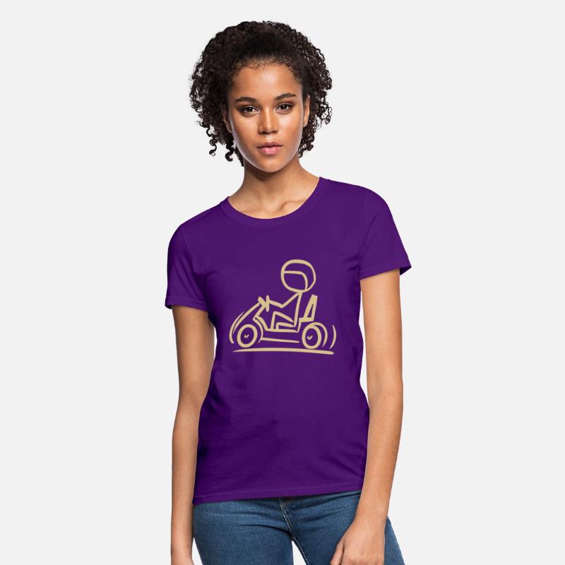 Go-Kart Silhouette Stick Figure Line Drawing