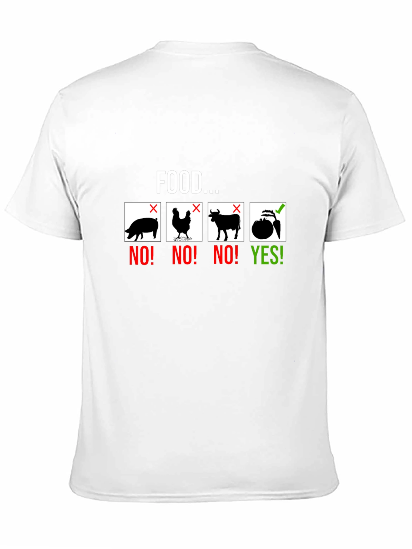 Vegan Food Graphic Tee - Black T-Shirt