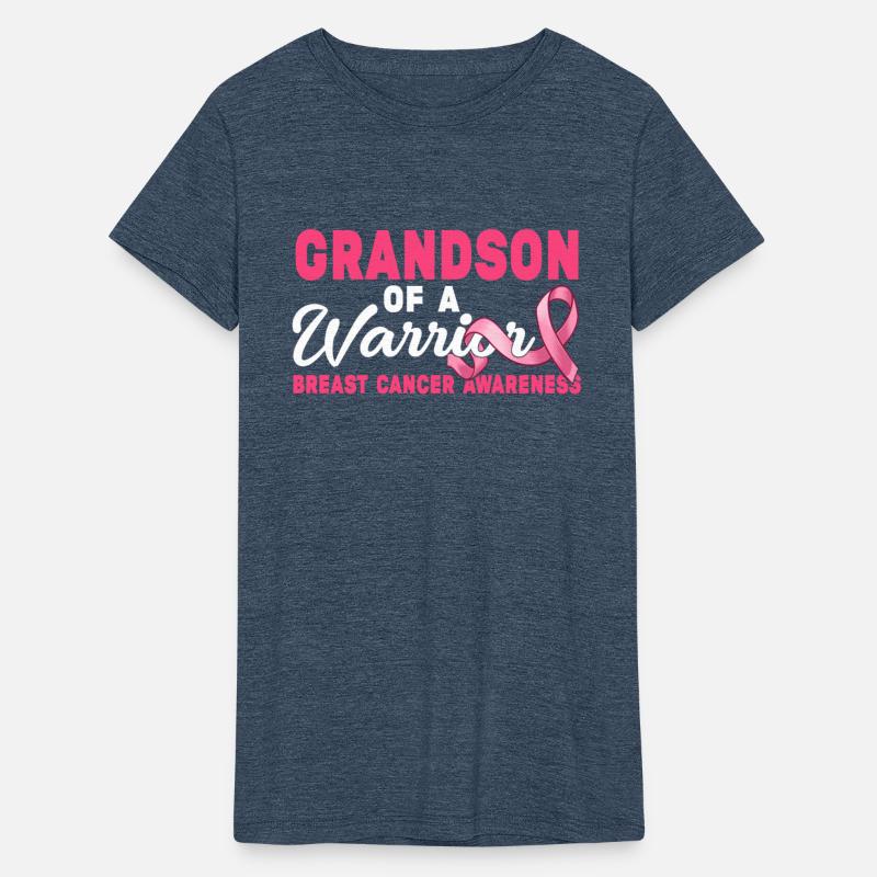 Grandson Of A Warrior Pink Ribbon Breast Cancer