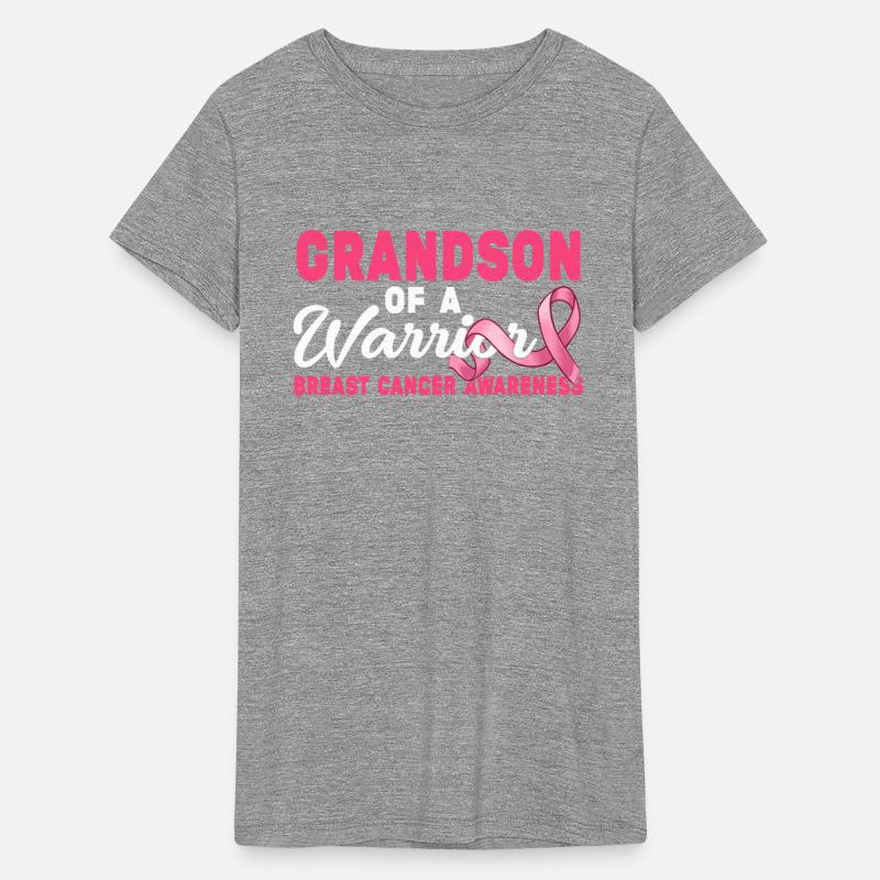 Grandson Of A Warrior Pink Ribbon Breast Cancer