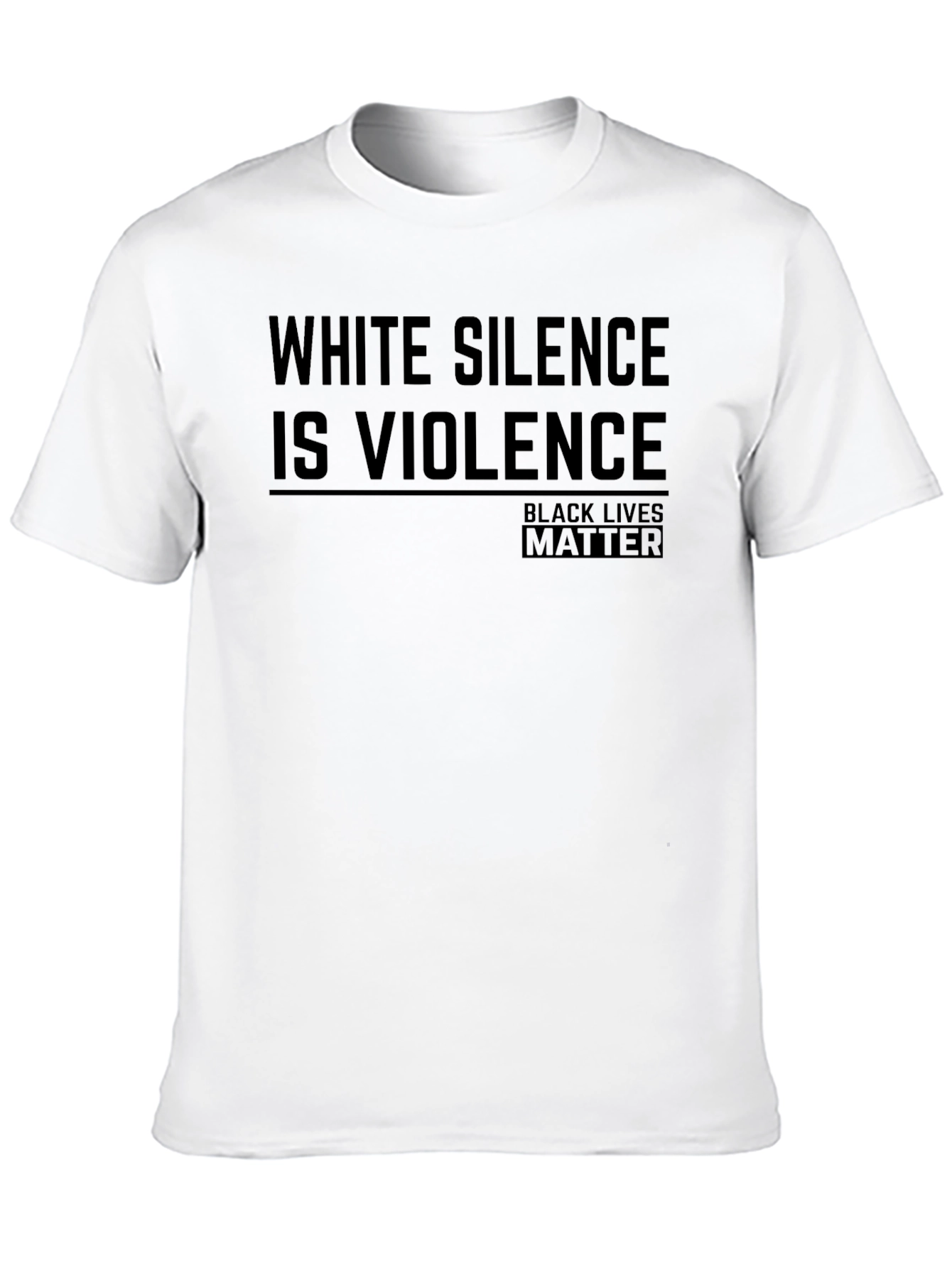 White Silence Is Violence Black Lives Matter Graphic Tee