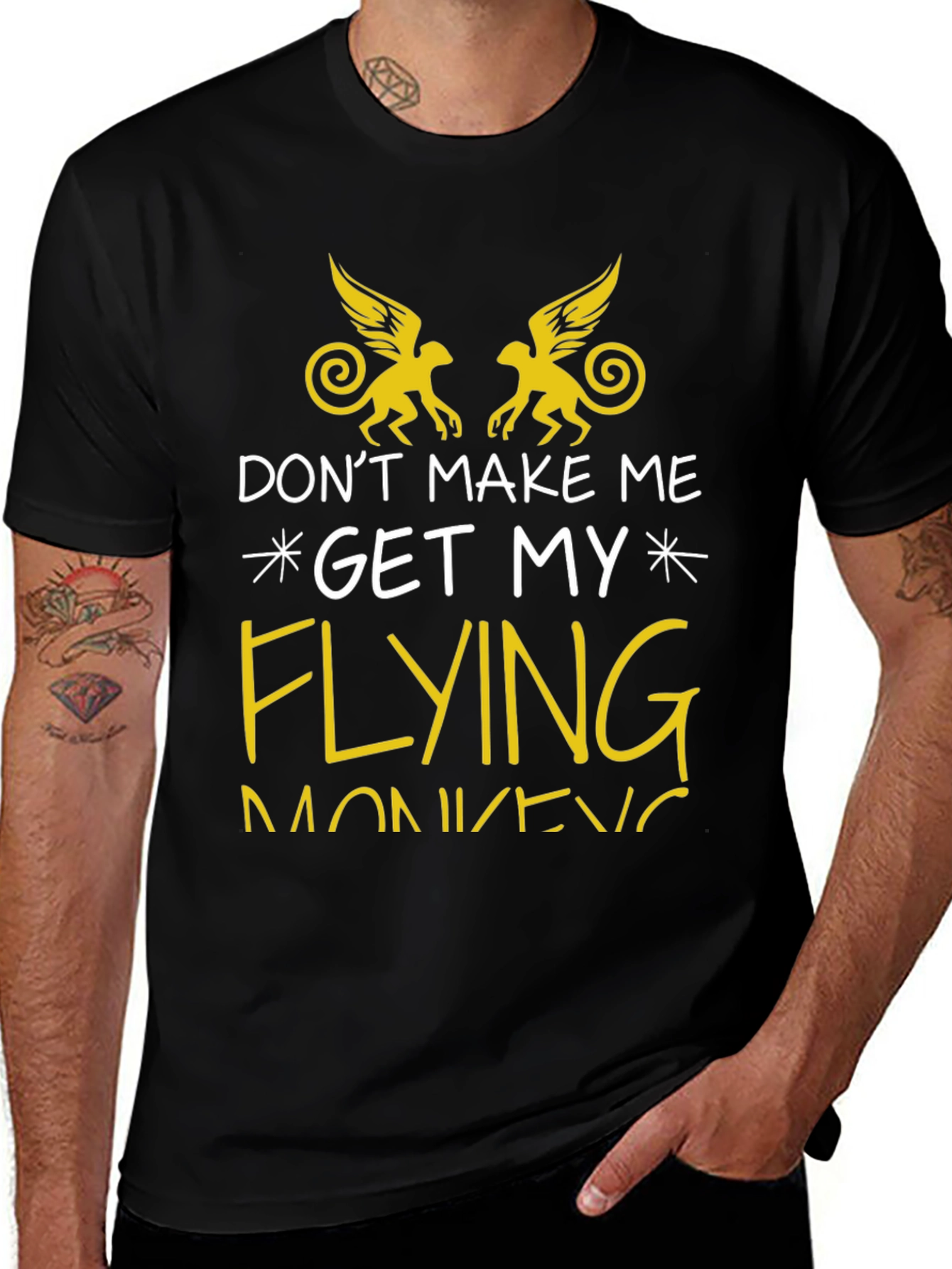 Flying Monkey Graphic Tee - Funny Novelty T-Shirt