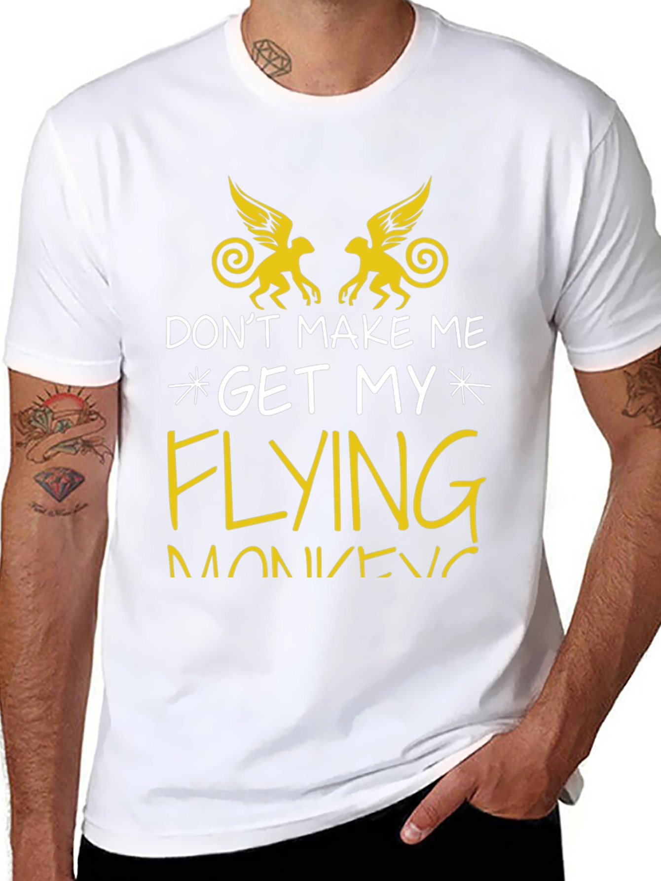 Flying Monkey Graphic Tee - Funny Novelty T-Shirt