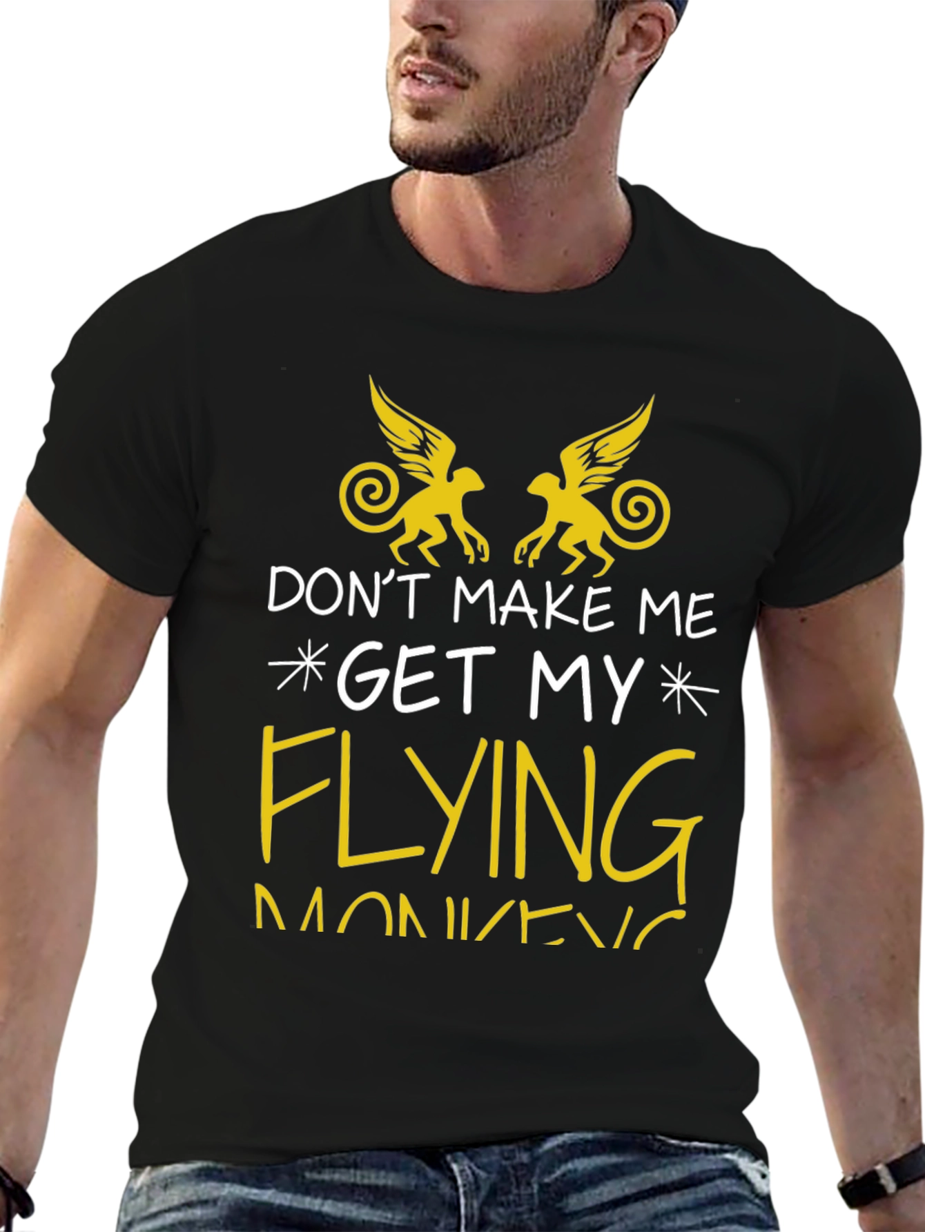 Flying Monkey Graphic Tee - Funny Novelty T-Shirt