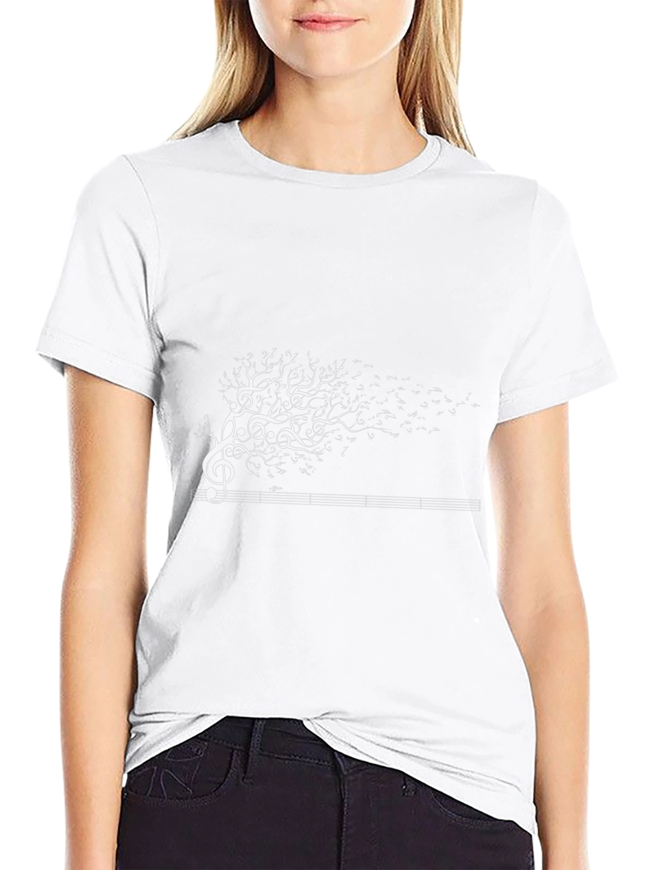 Music Tree Graphic Tee - Black Cotton T-Shirt