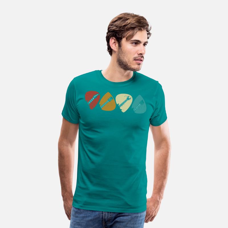 Guitar Pick Retro Vintage Music Guitarist Men Dad