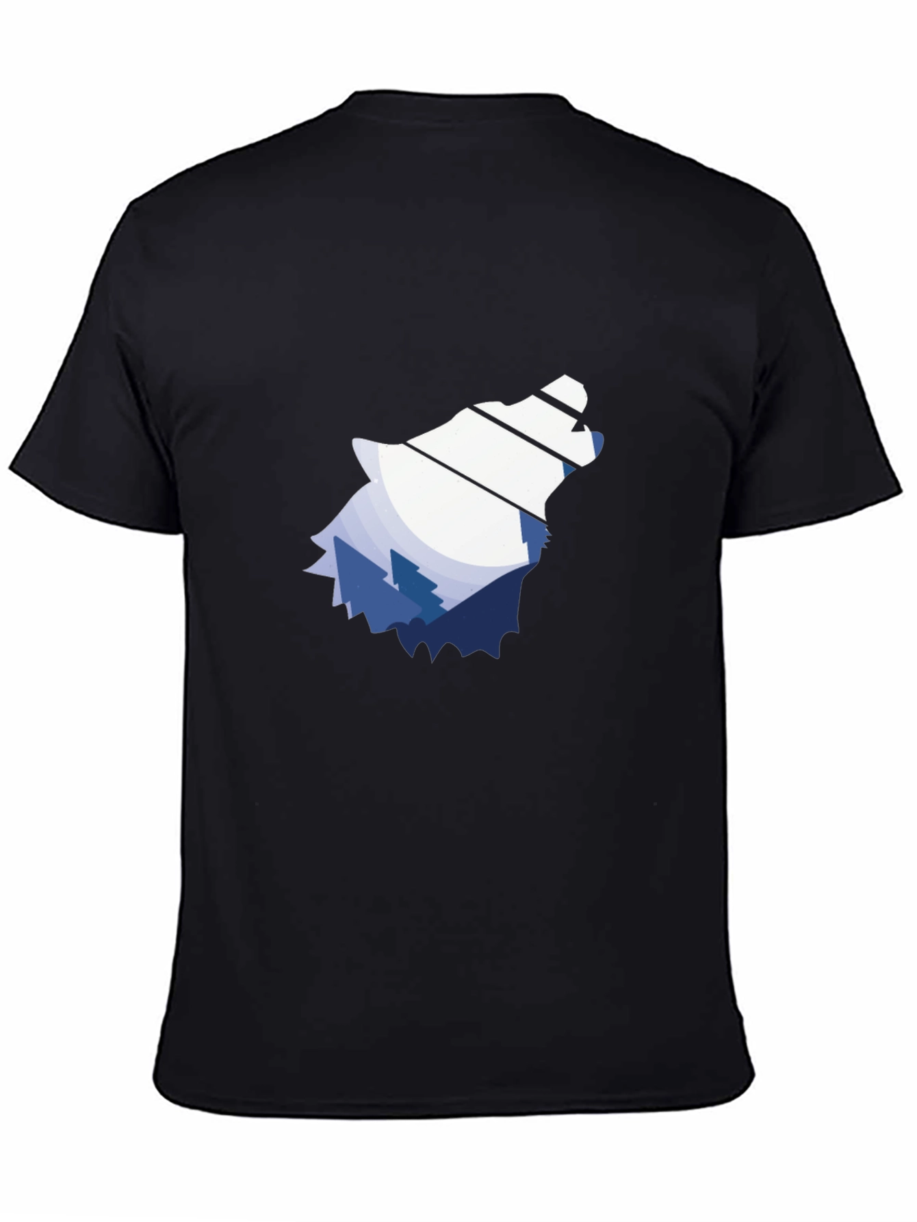 Wolf Mountain Graphic Tee - Stylish Black T-Shirt