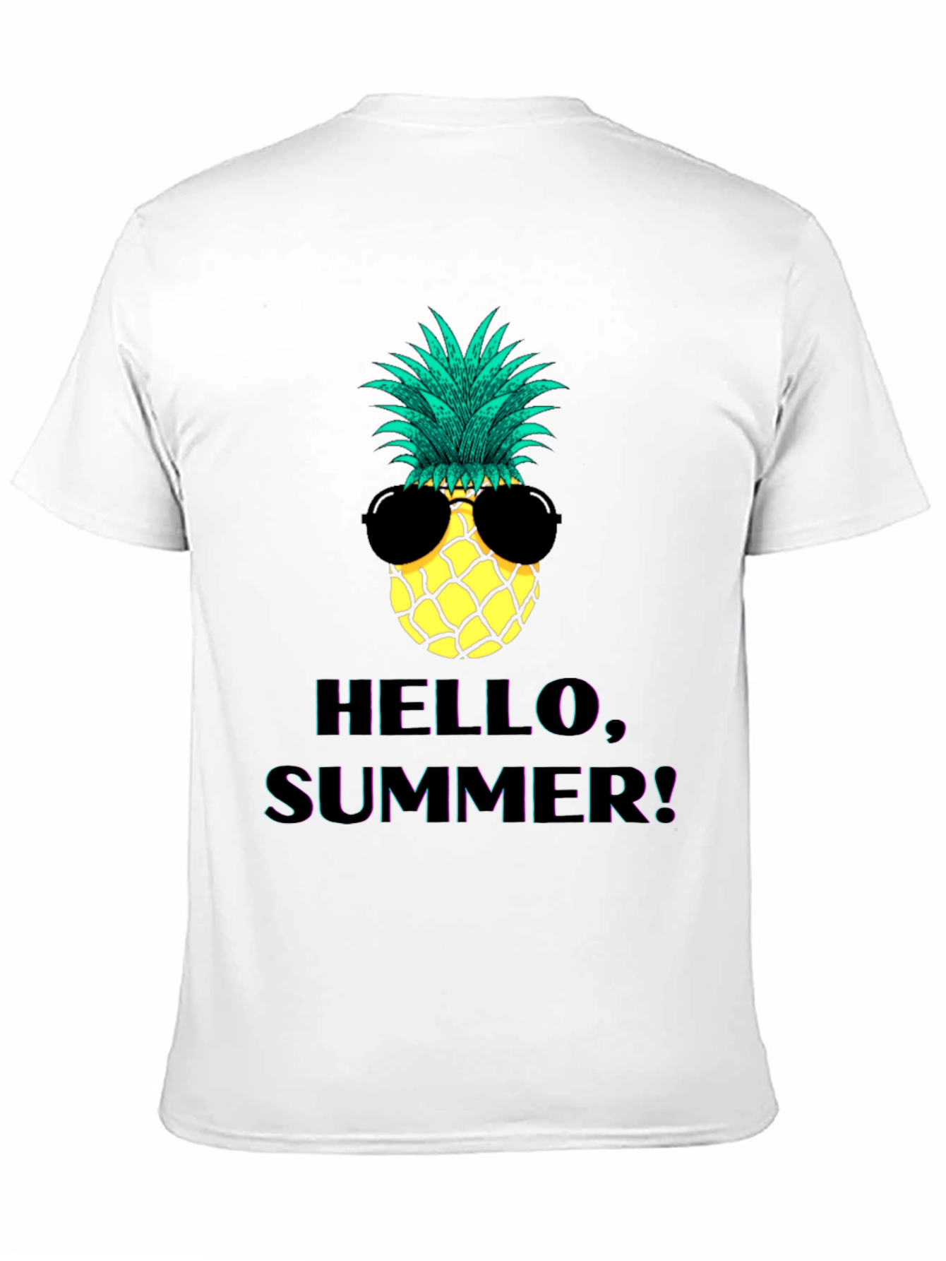 Hello Summer Pineapple Graphic T-Shirt