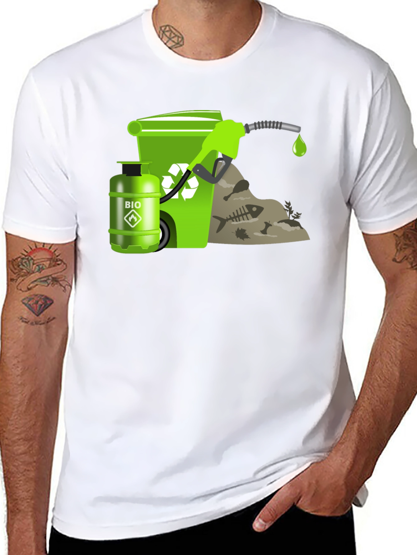 Eco-Friendly Biofuel T-Shirt - Black Cotton Tee
