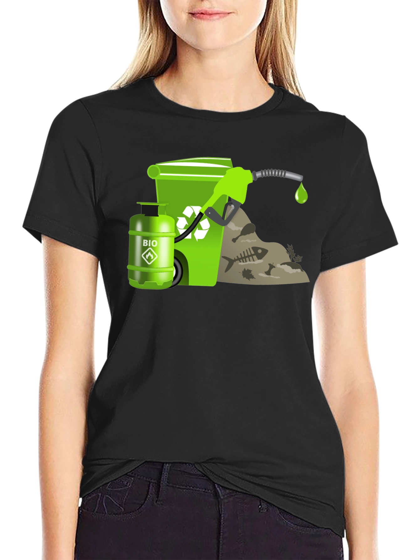 Eco-Friendly Biofuel T-Shirt - Black Cotton Tee