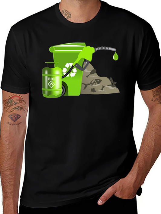 Eco-Friendly Biofuel T-Shirt - Black Cotton Tee