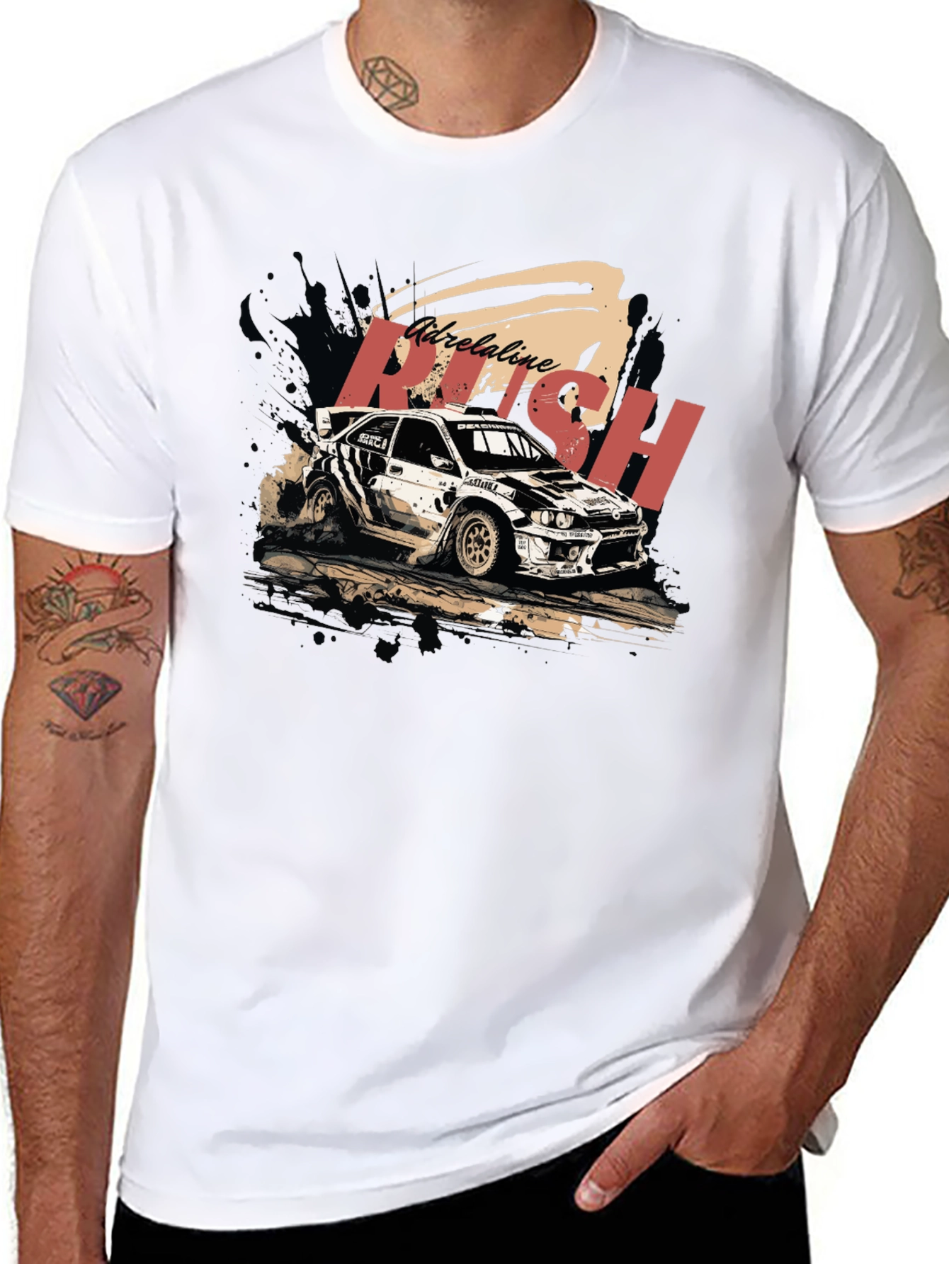 Adrenaline Rush Rally Car Graphic Tee