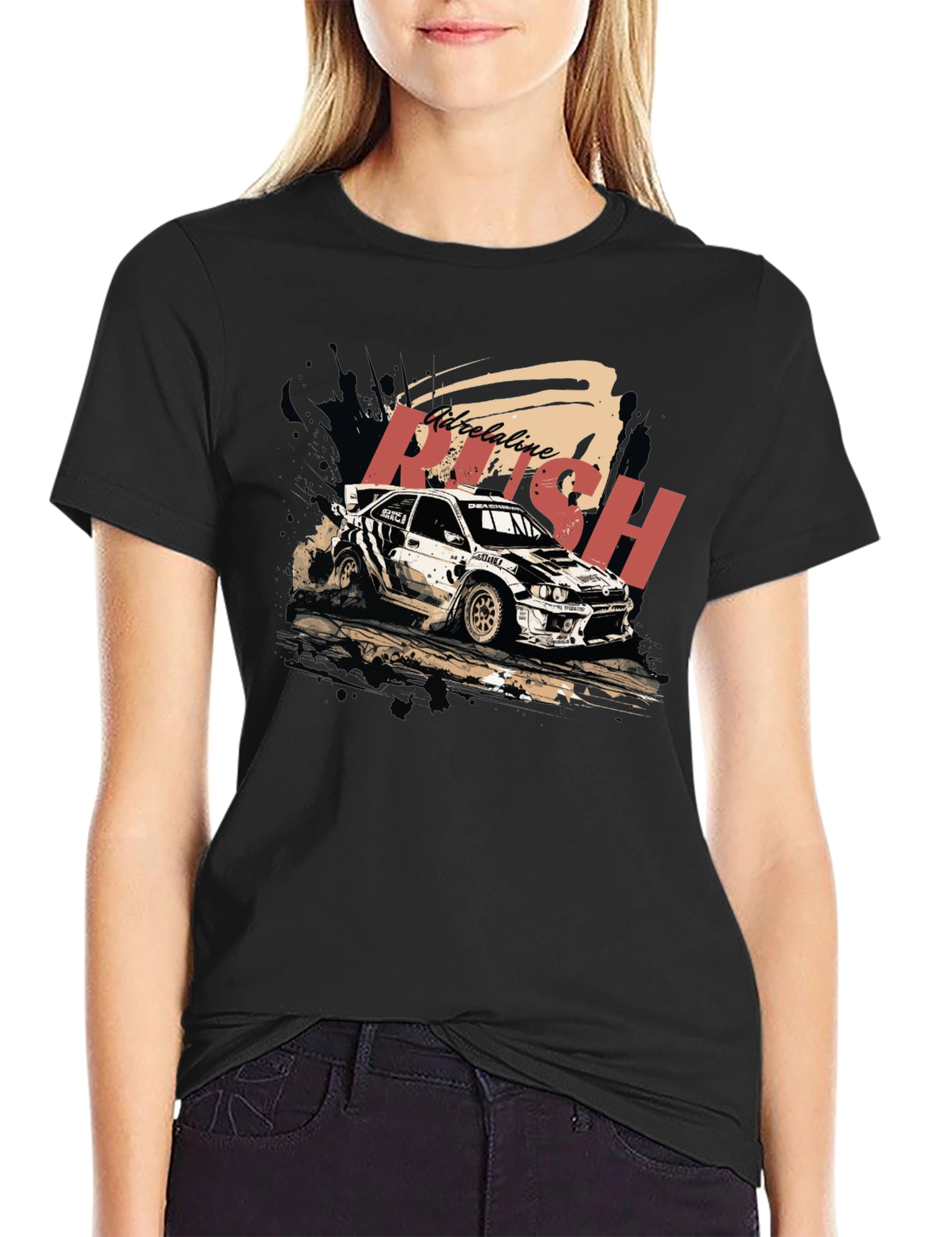 Adrenaline Rush Rally Car Graphic Tee