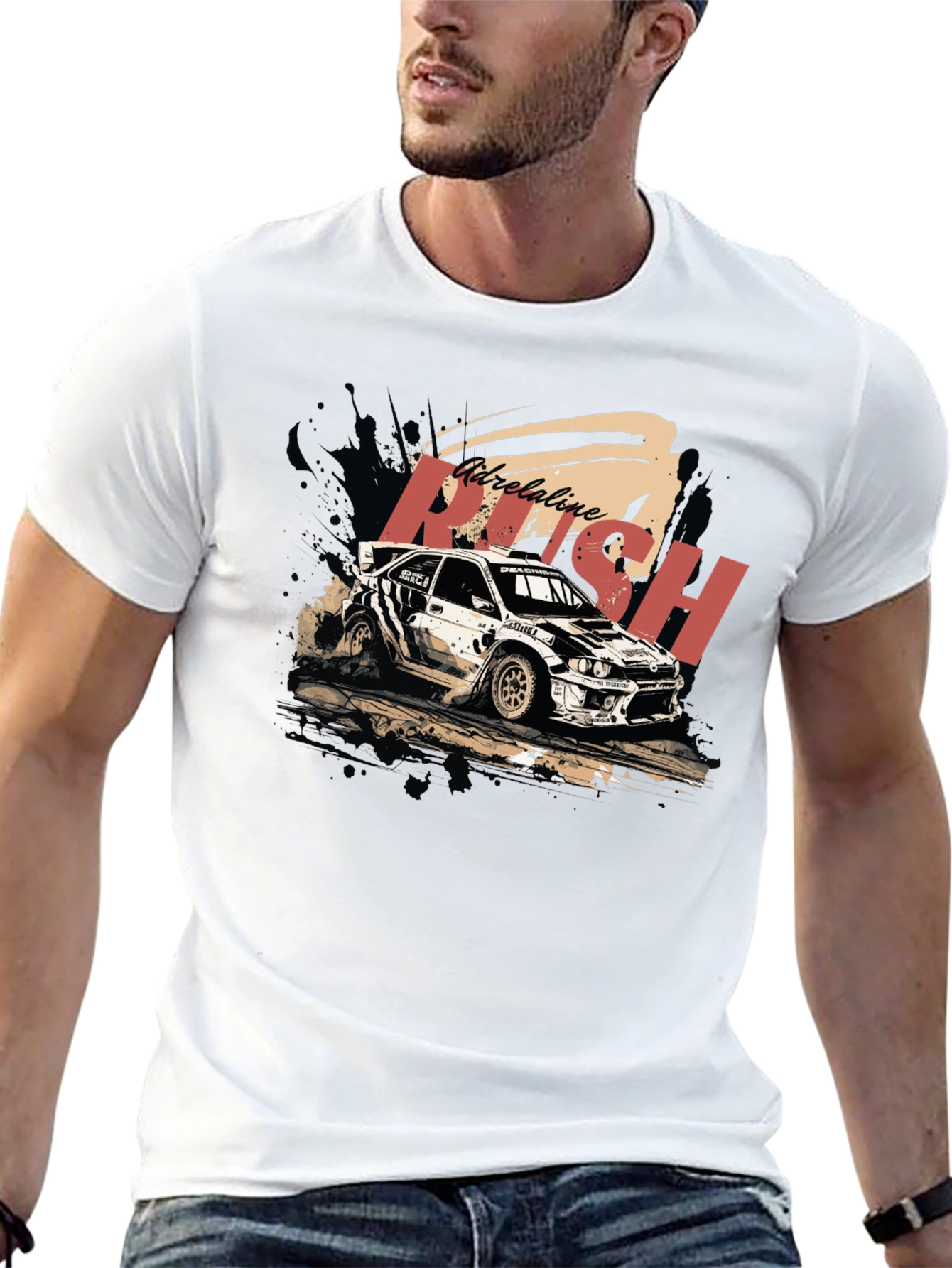 Adrenaline Rush Rally Car Graphic Tee