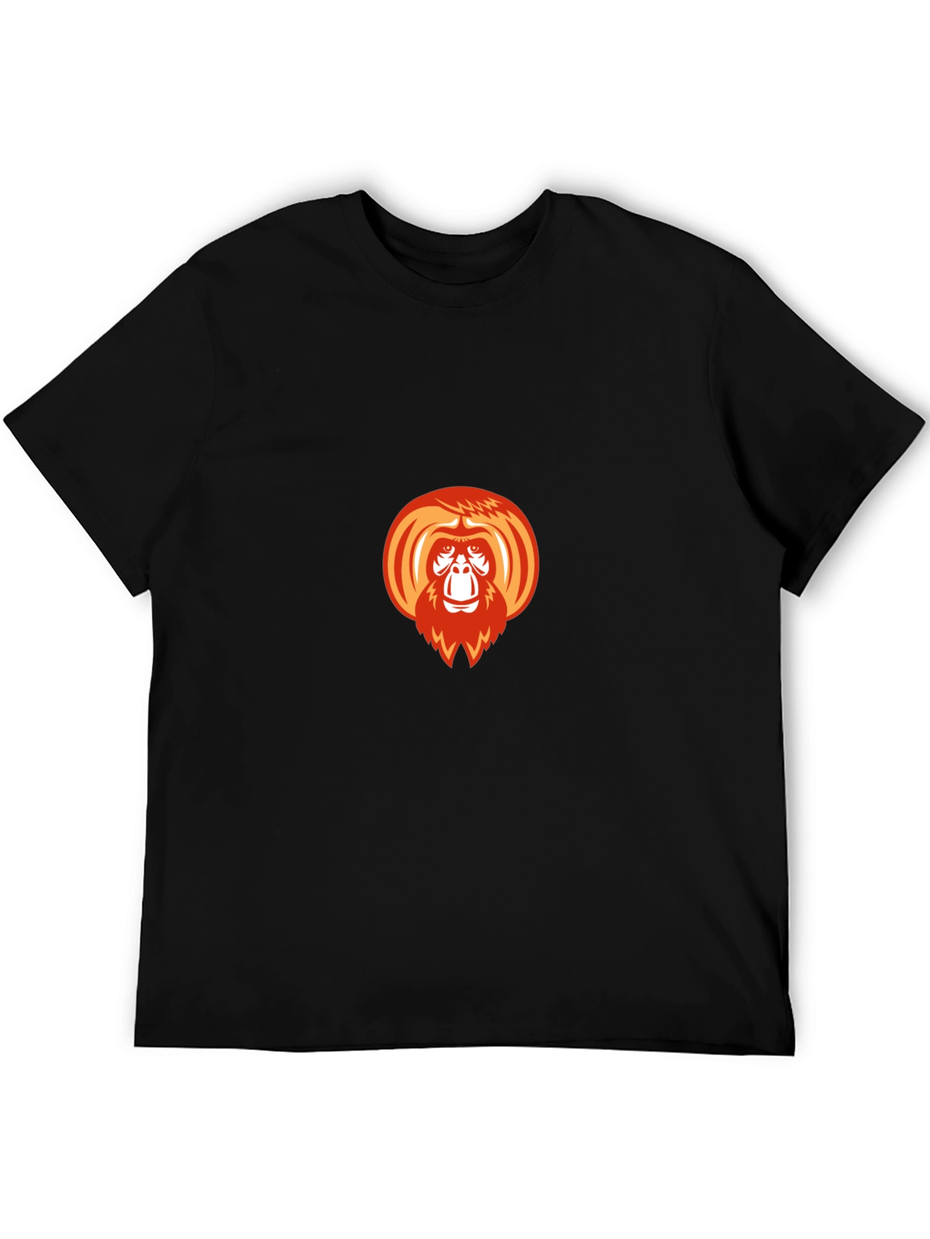 Orangutan Graphic Print Black T-Shirt