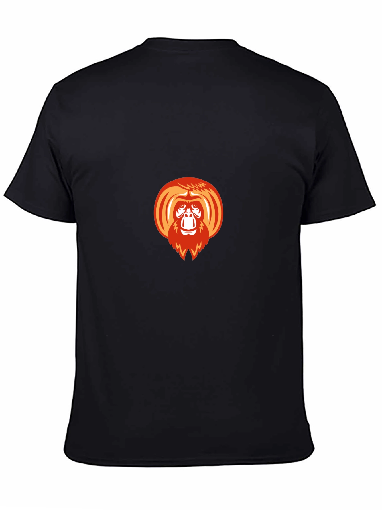 Orangutan Graphic Print Black T-Shirt