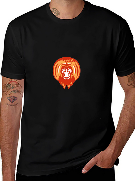 Orangutan Graphic Print Black T-Shirt