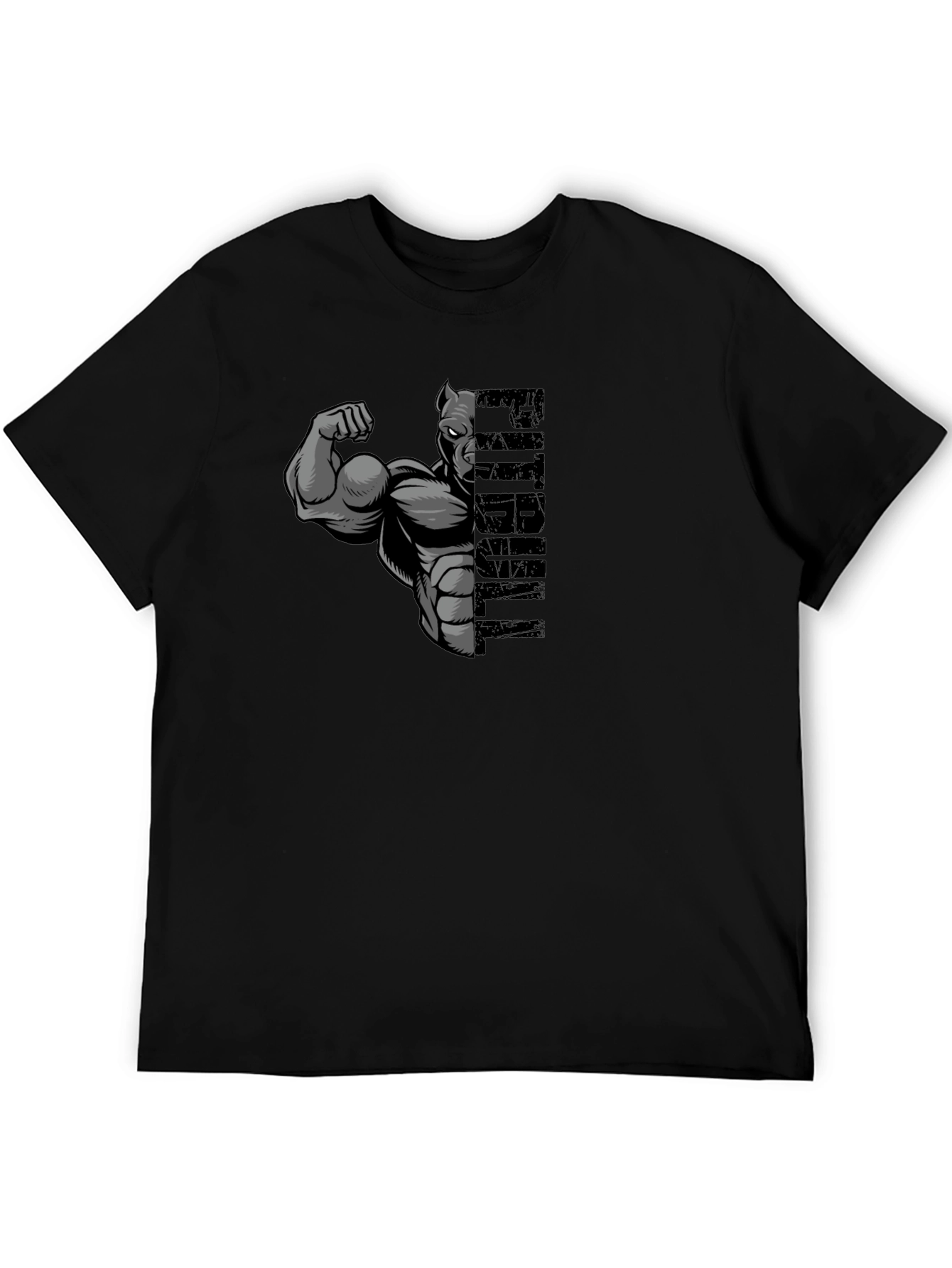Pitbull Muscle Graphic T-Shirt - Black