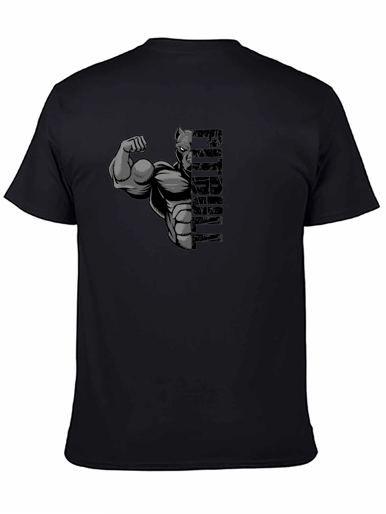 Pitbull Muscle Graphic T-Shirt - Black