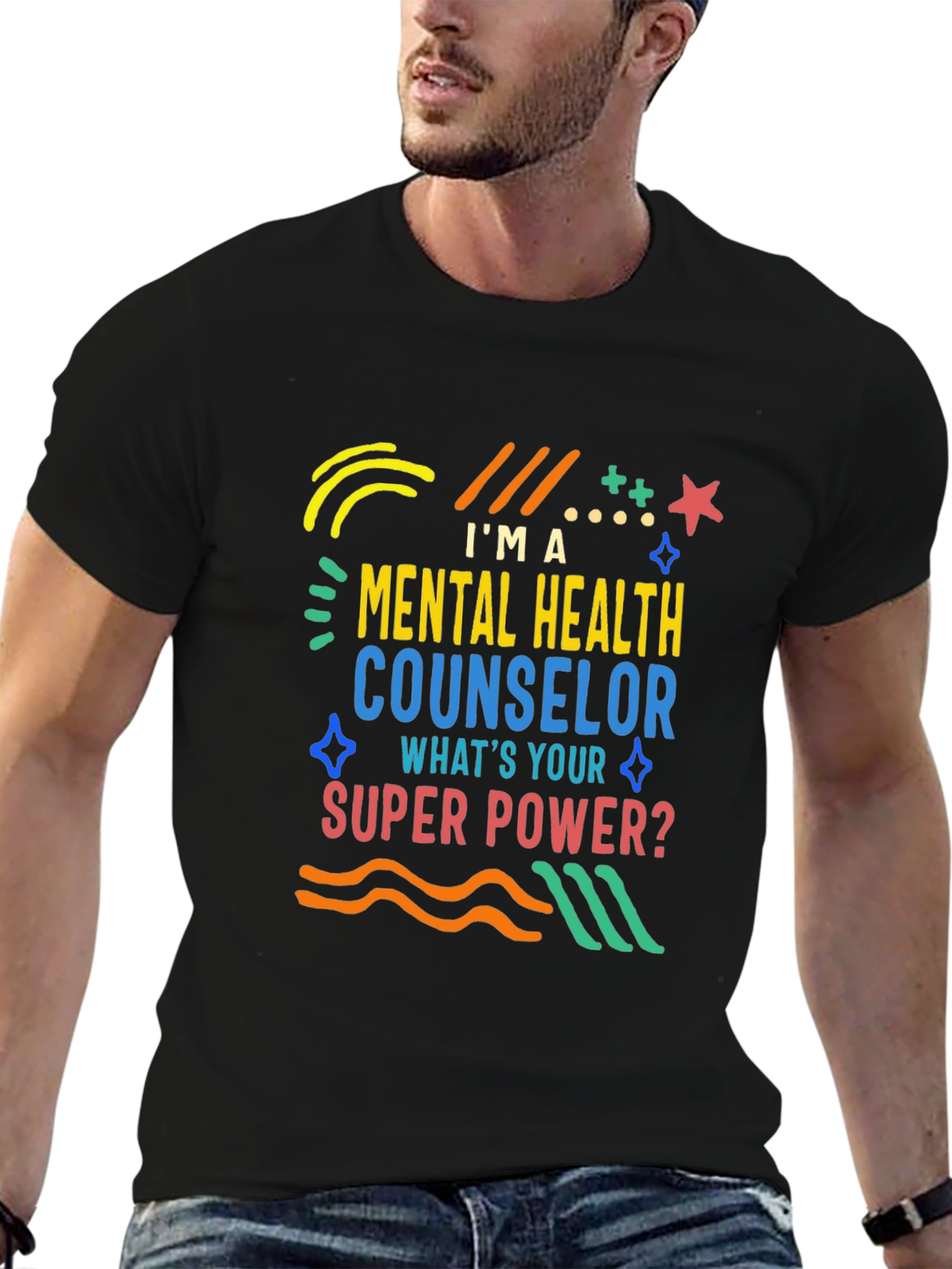 Mental Health Counselor T-Shirt - Superpower Design