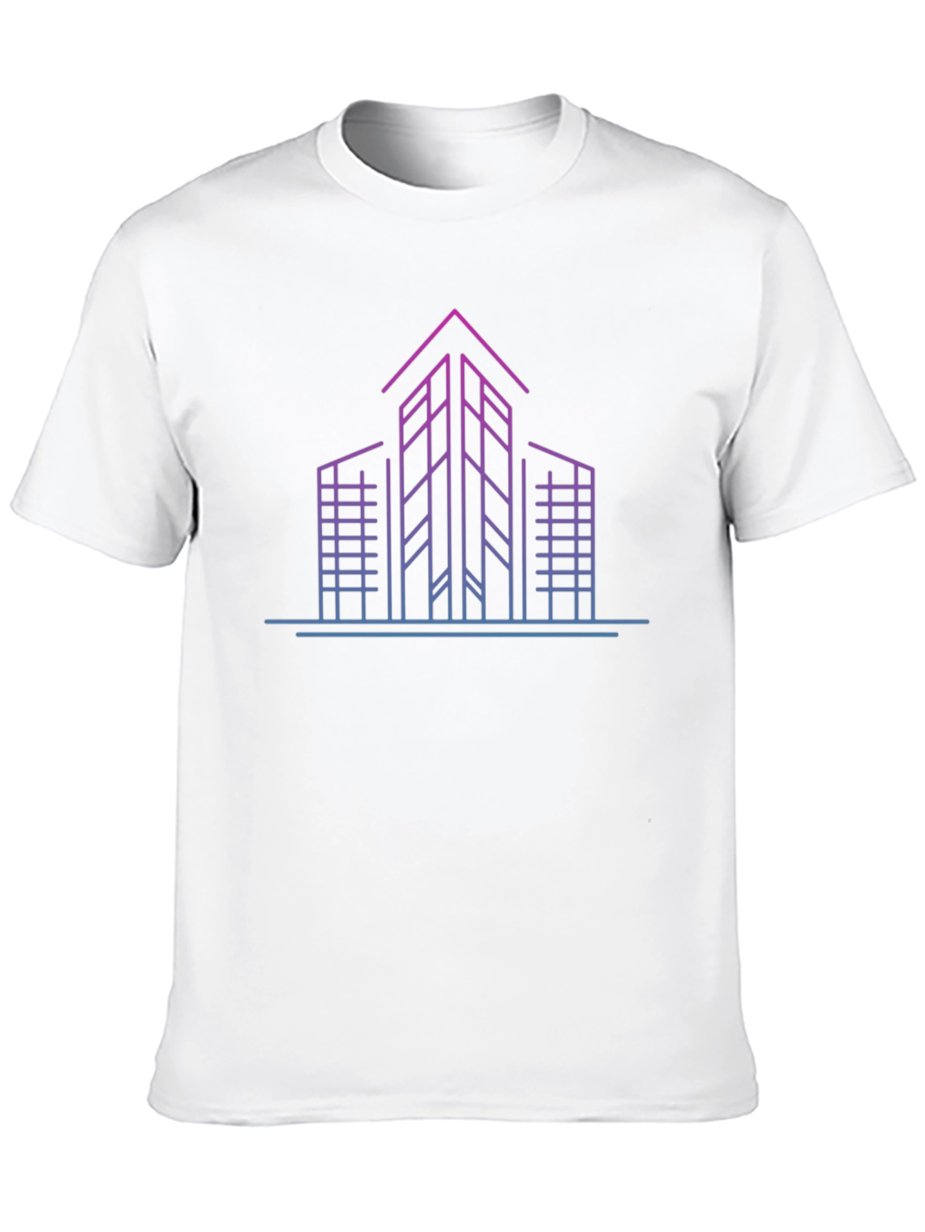 Modern Building Line Art Graphic Tee