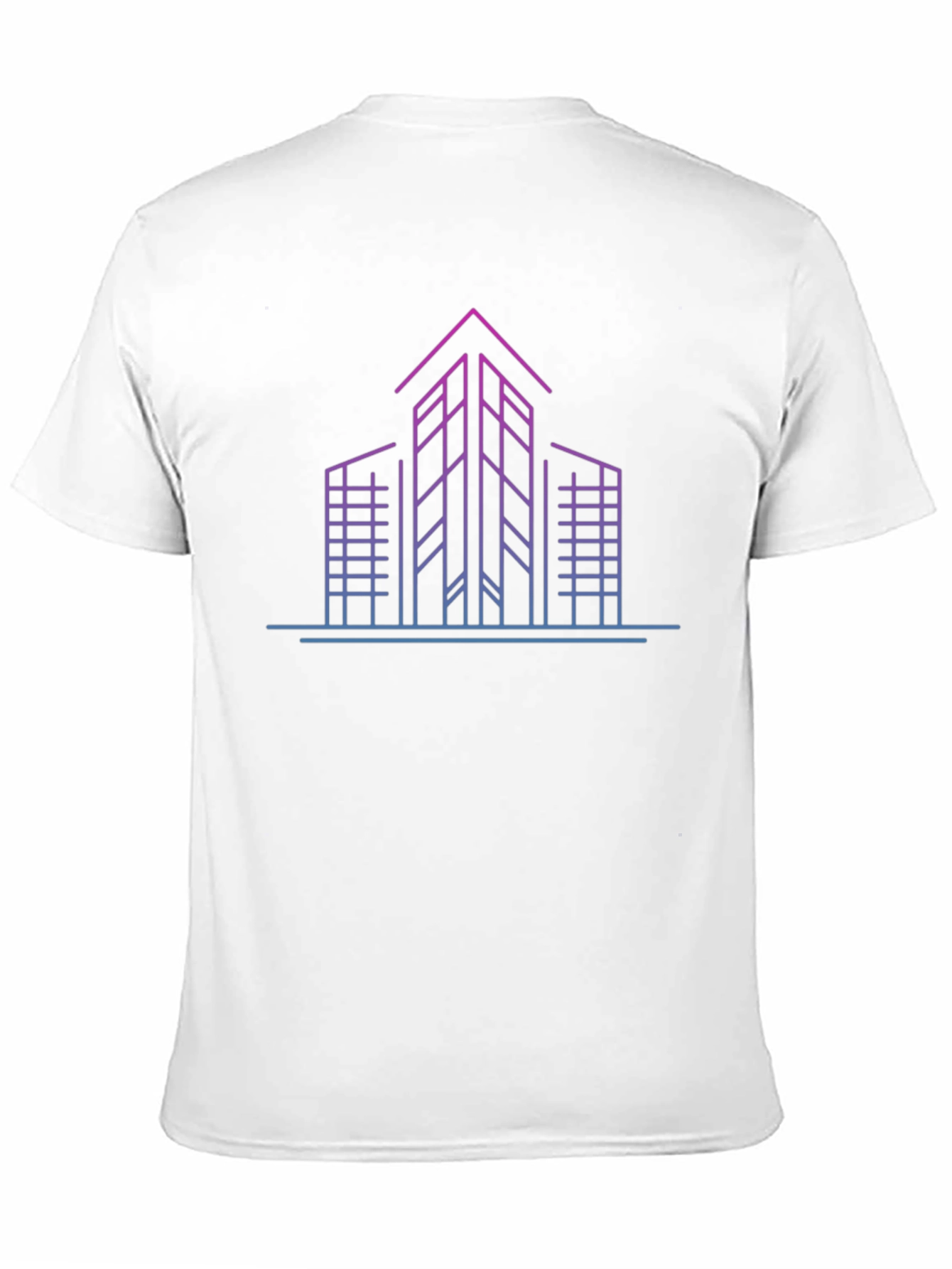 Modern Building Line Art Graphic Tee