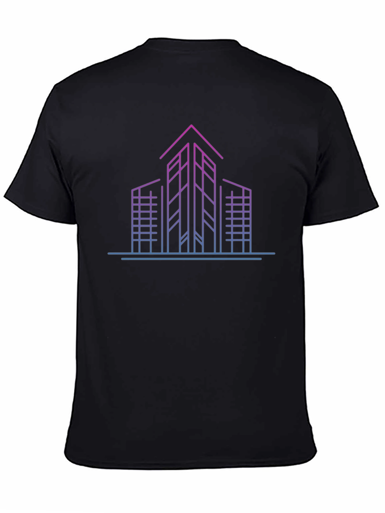 Modern Building Line Art Graphic Tee