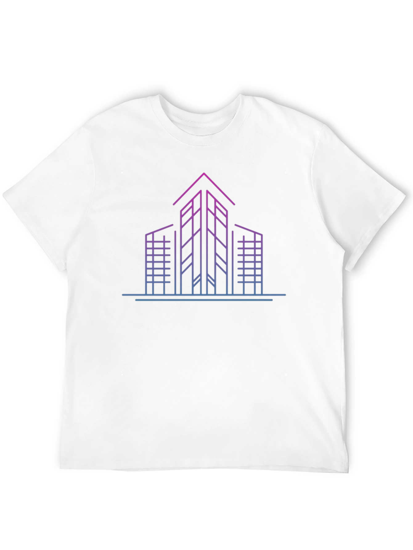 Modern Building Line Art Graphic Tee
