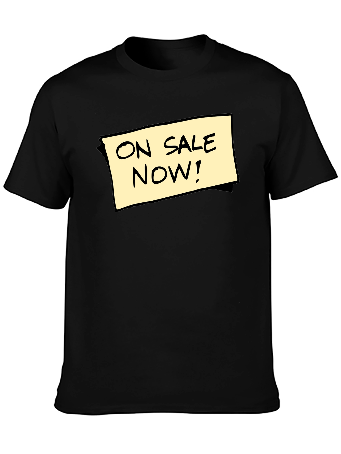 On Sale Now! Graphic Tee - Black Cotton T-Shirt