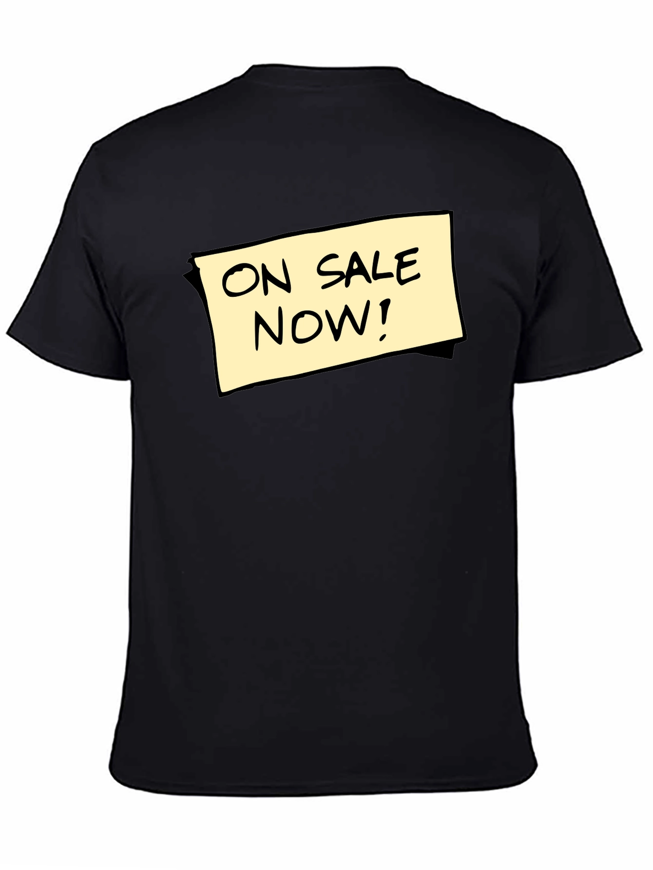 On Sale Now! Graphic Tee - Black Cotton T-Shirt
