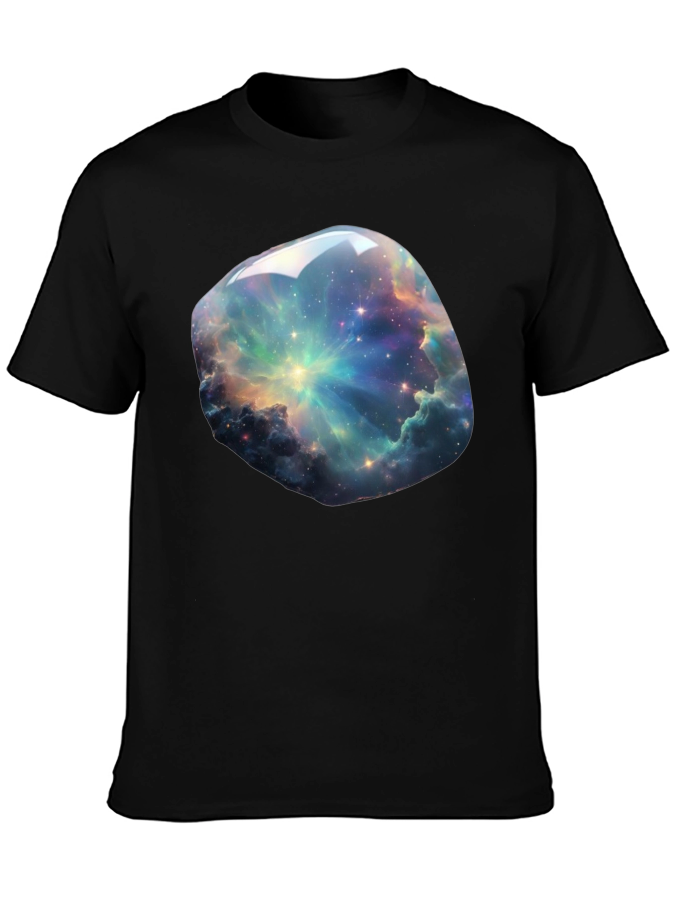 Galaxy Nebula Print T-Shirt - Cosmic Style