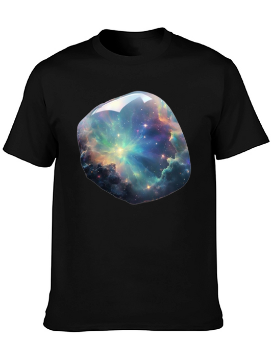 Galaxy Nebula Print T-Shirt - Cosmic Style