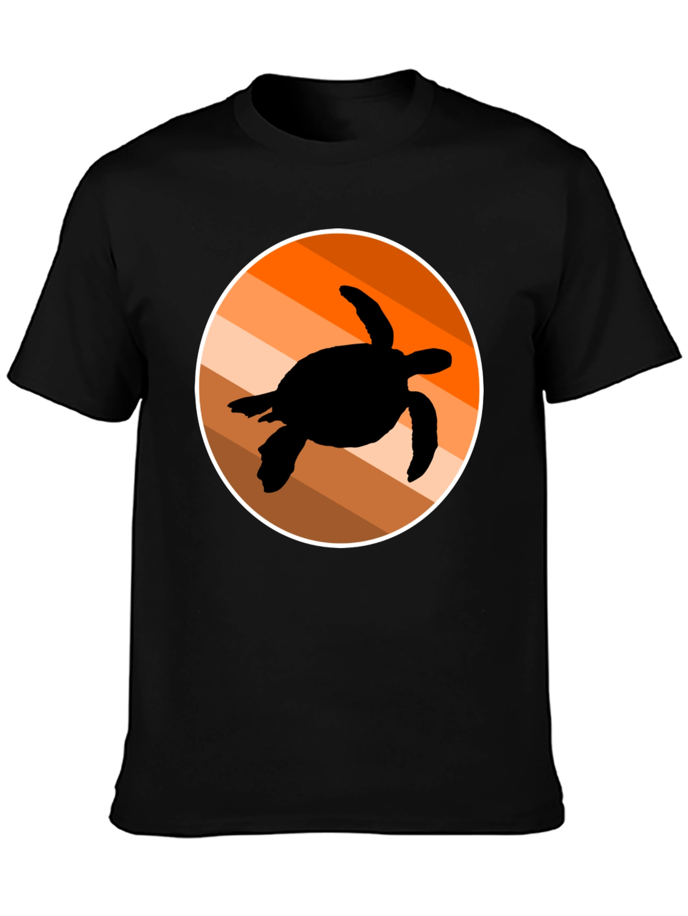 Retro Turtle Silhouette Graphic Tee