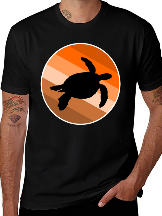Retro Turtle Silhouette Graphic Tee