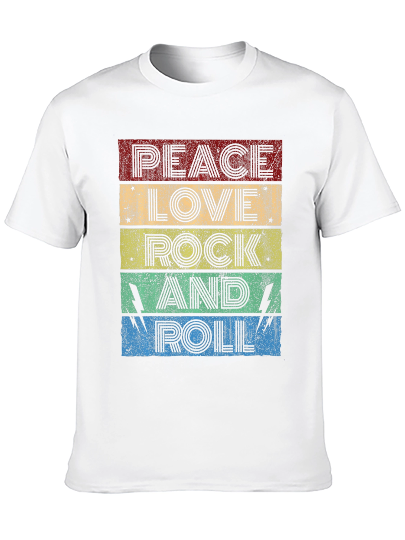 Peace Love Rock and Roll Graphic T-Shirt