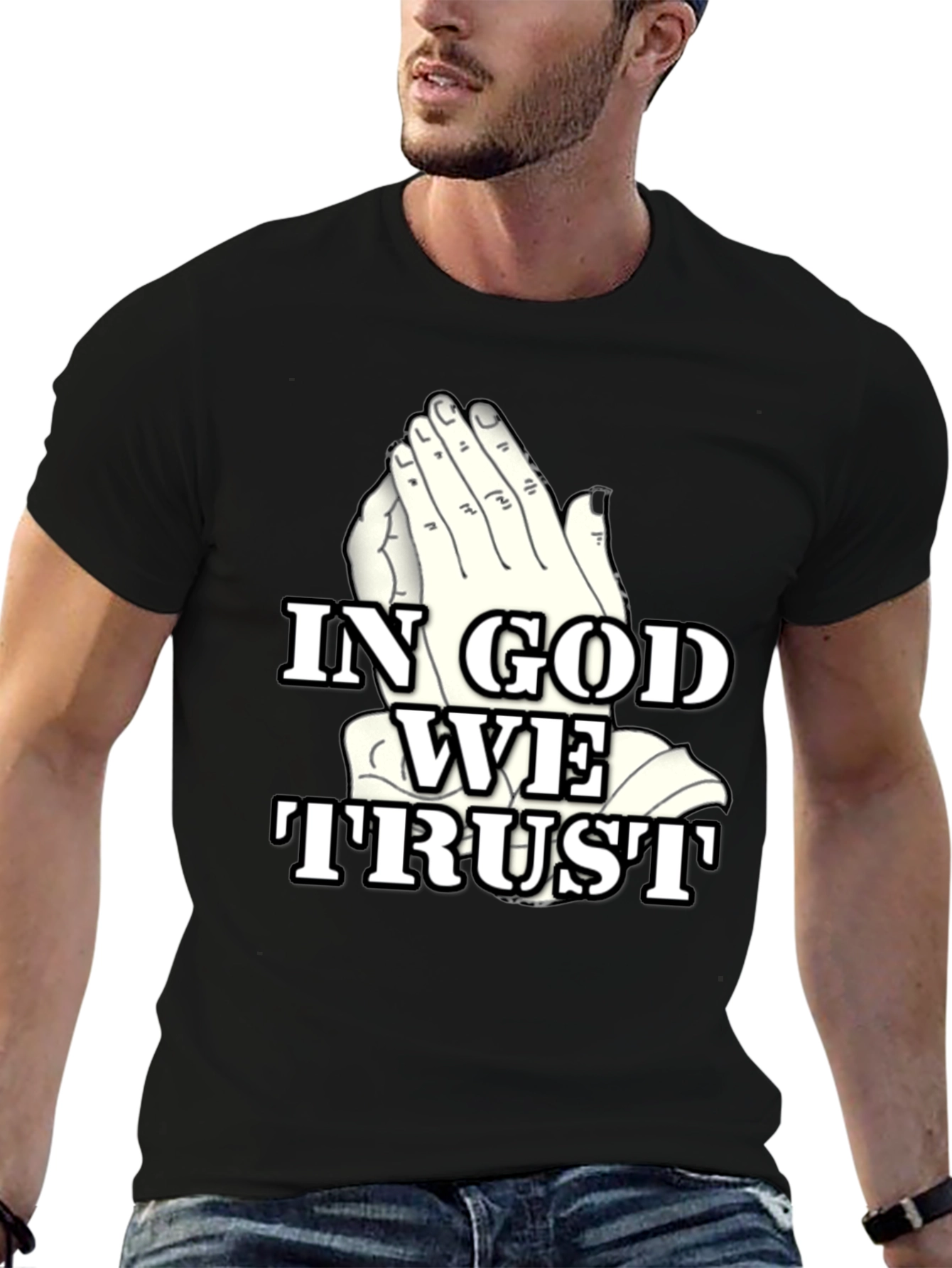 In God We Trust Graphic Tee - Black