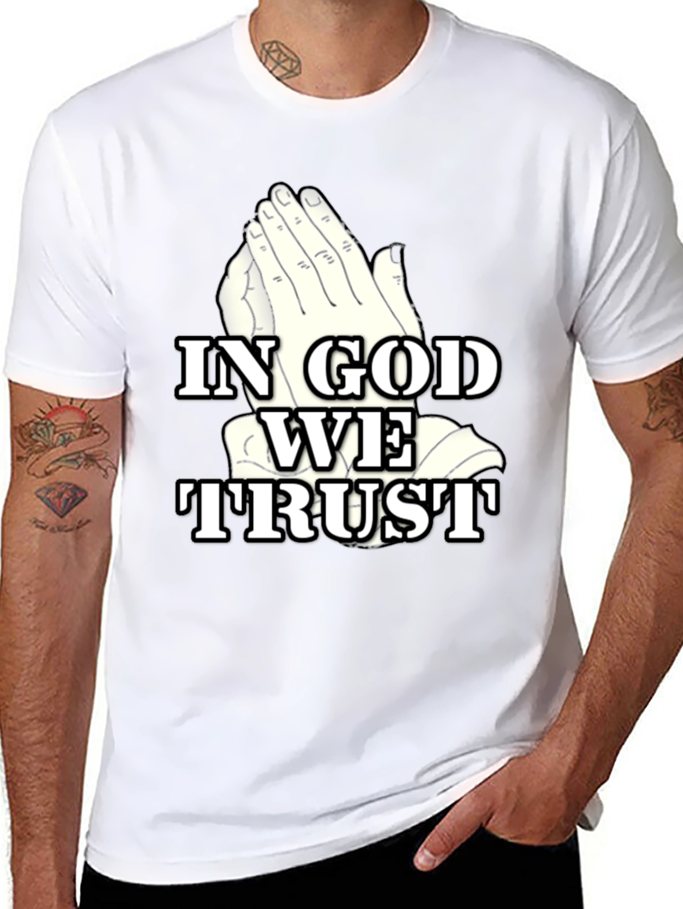 In God We Trust Graphic Tee - Black