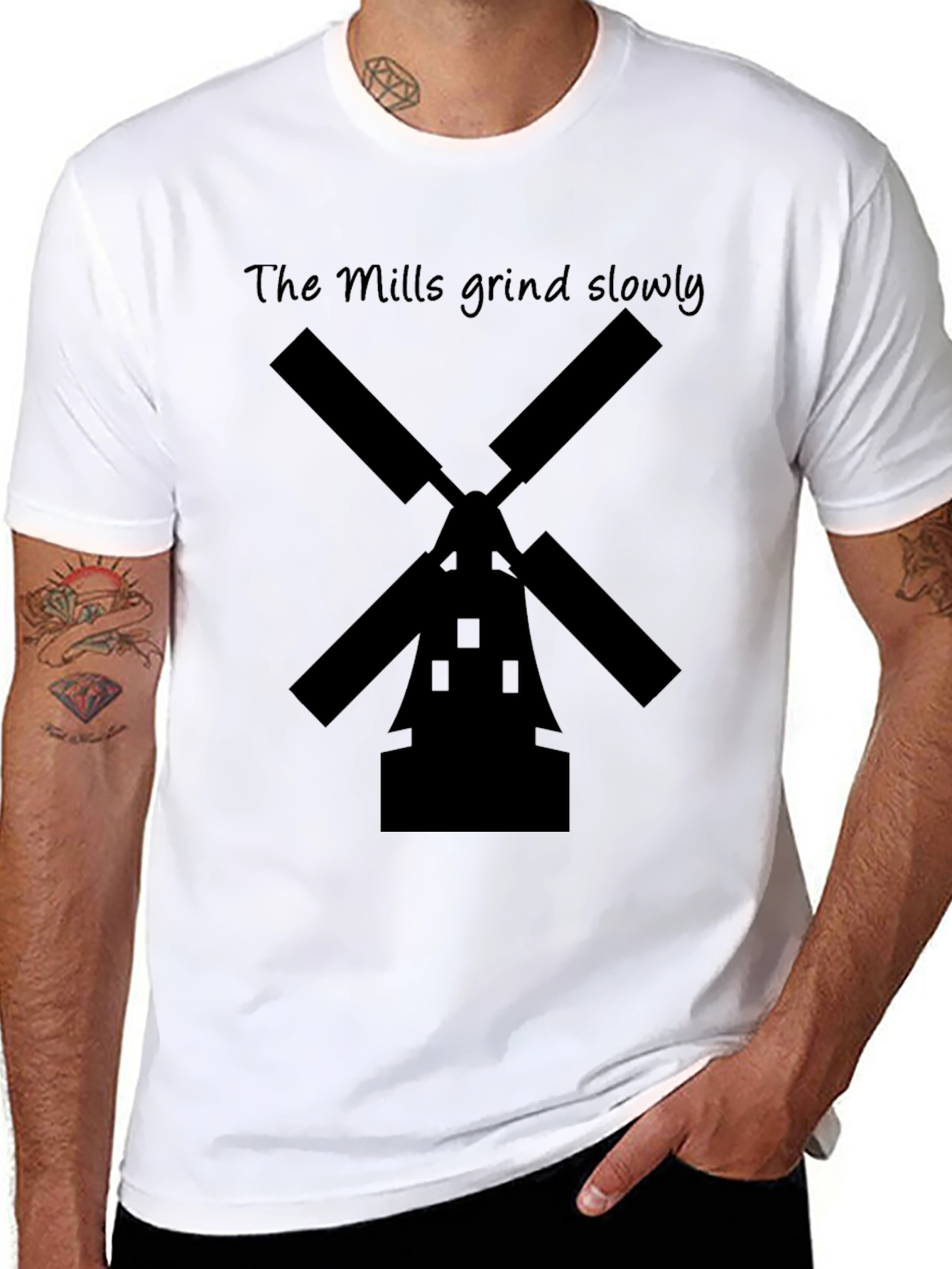The Mills Grind Slowly Black T-Shirt