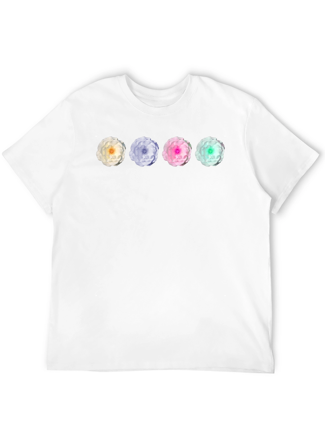 Floral T-Shirt - Four Flower Design