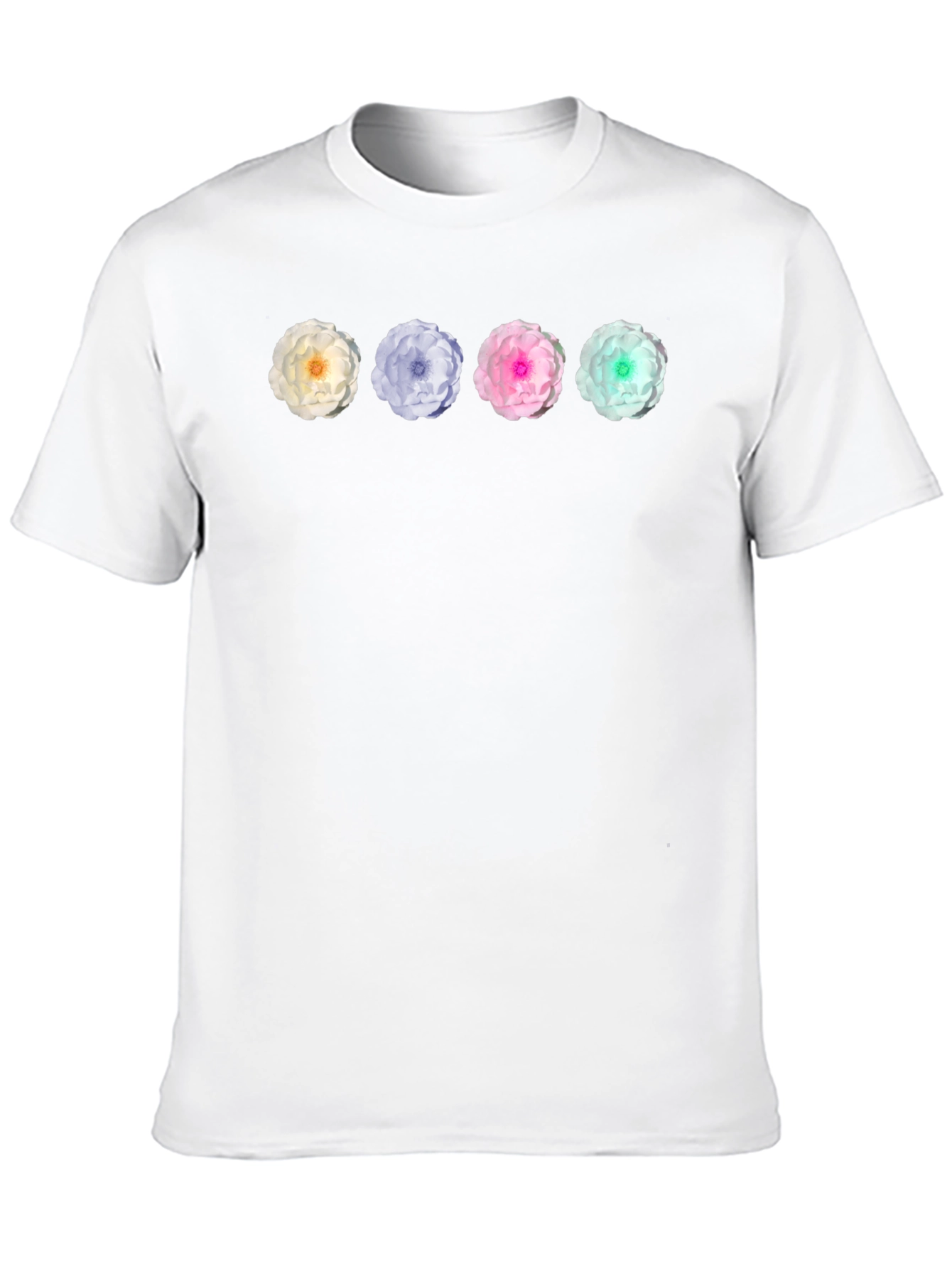 Floral T-Shirt - Four Flower Design